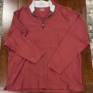 UNTUCKit Men's Burgundy quarter Zip-Up Sweater